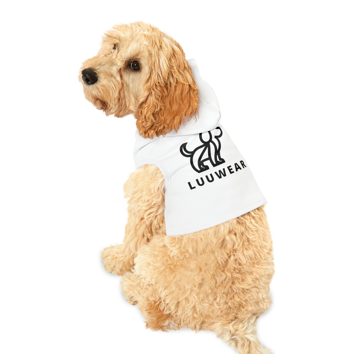 LUU WEAR WHITE PET HOODIE