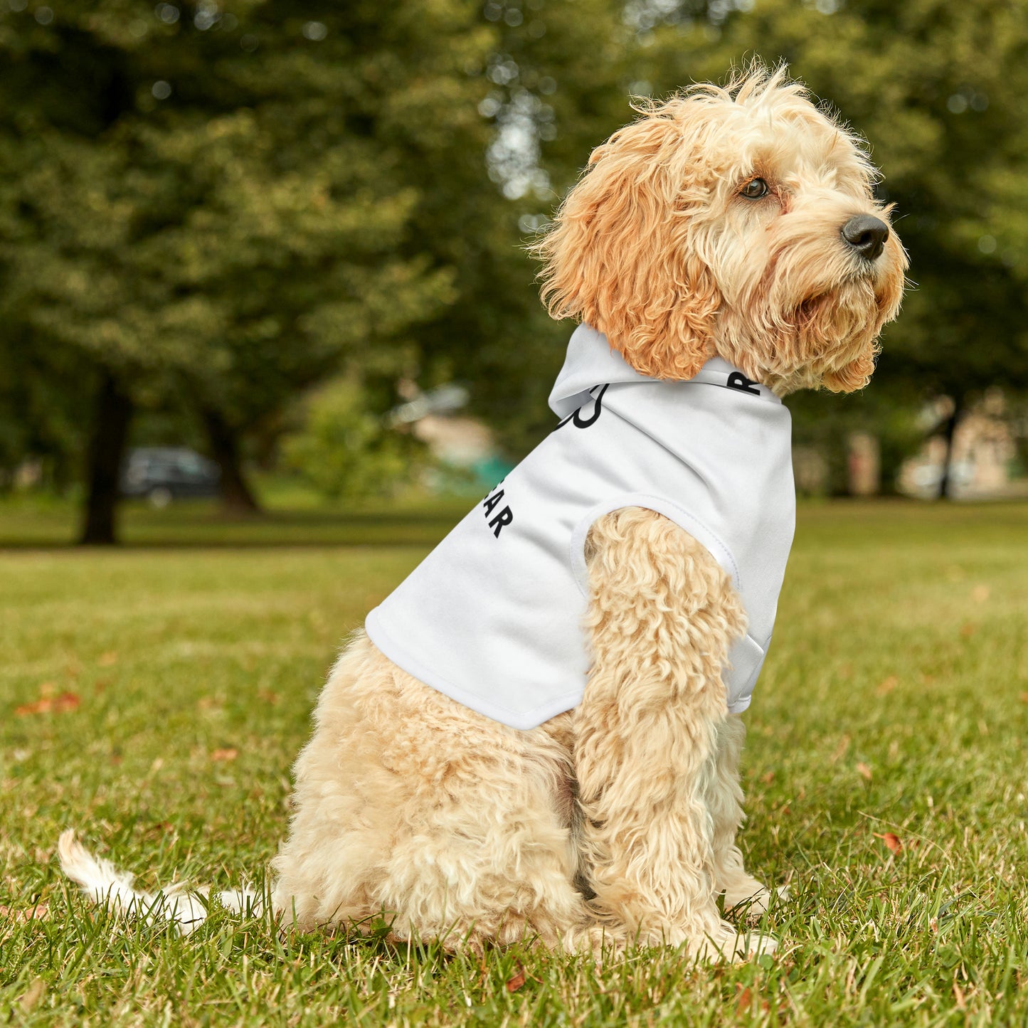 LUU WEAR WHITE PET HOODIE