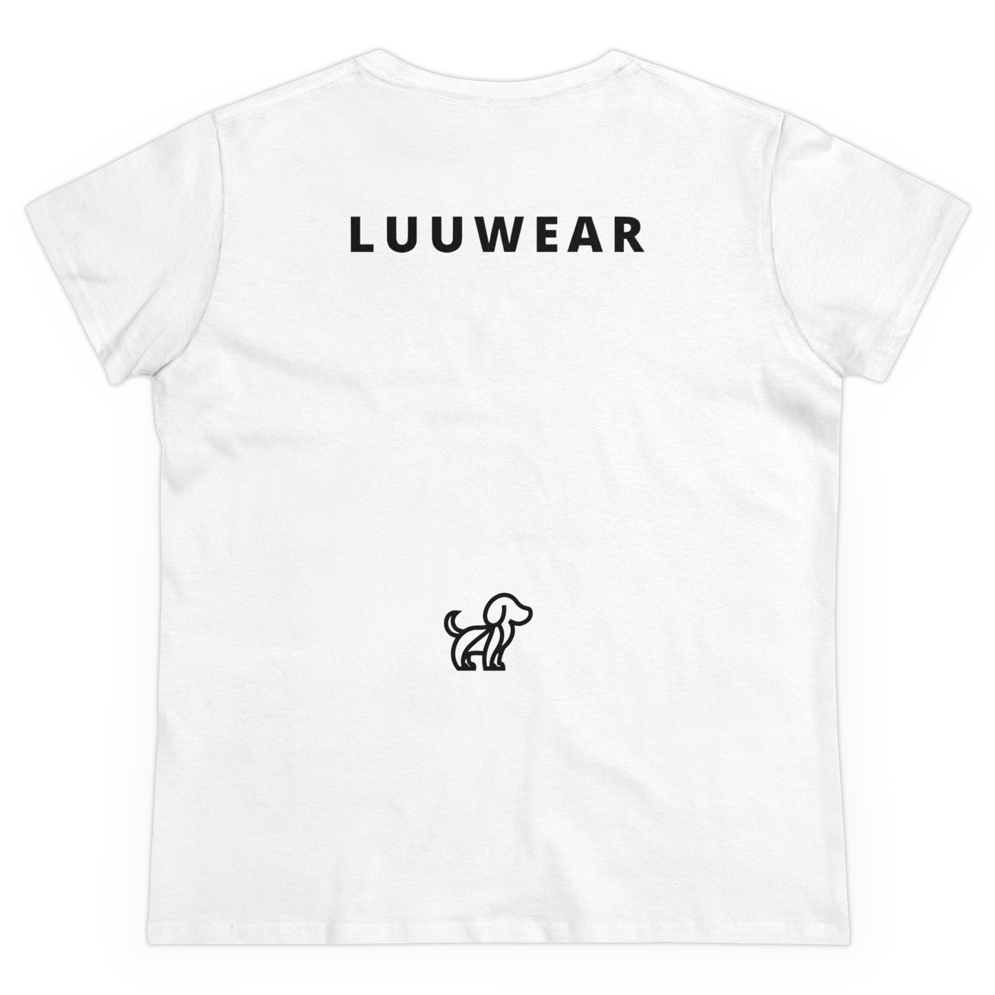 LUU WEAR LADY TEE- (black print)