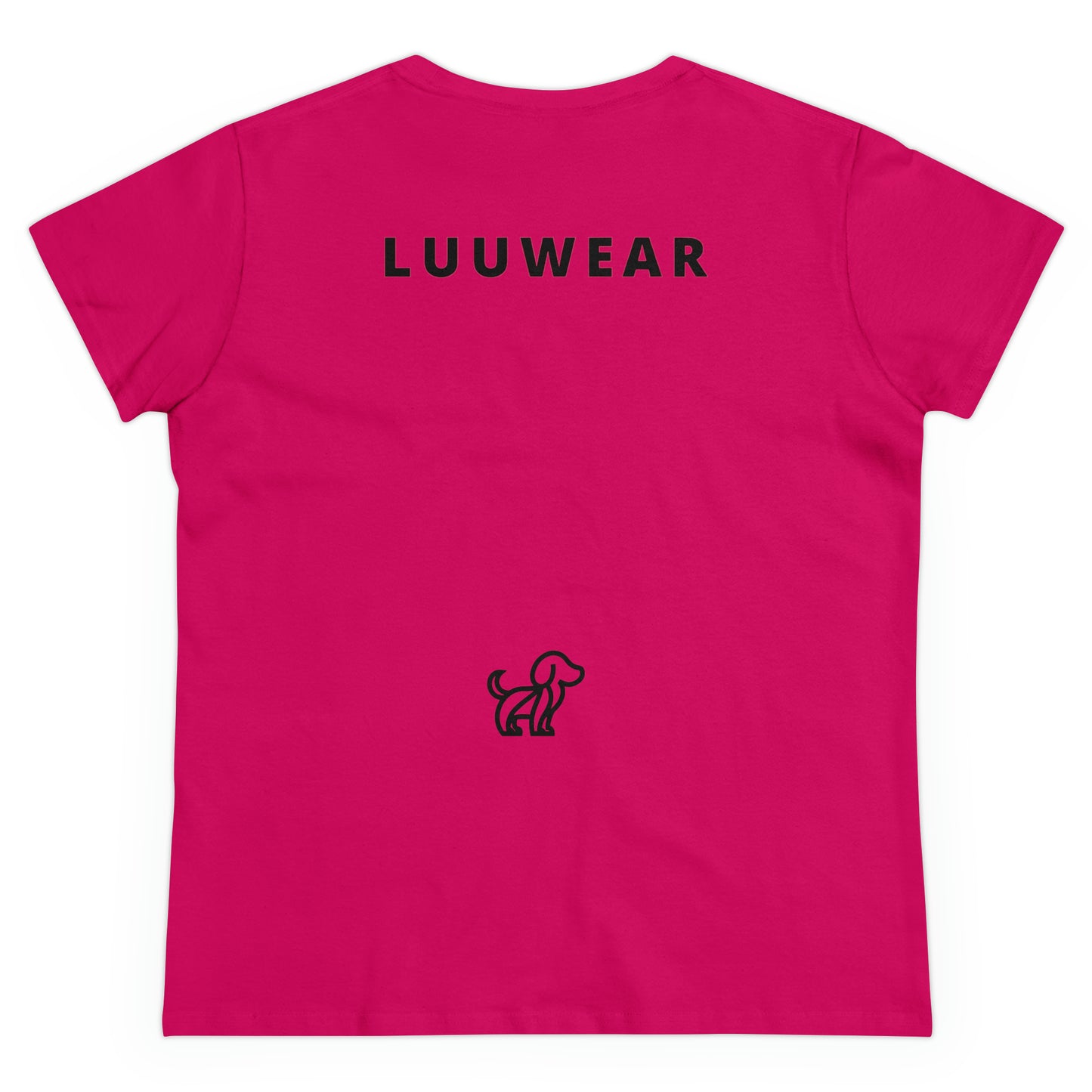 LUU WEAR LADY TEE- (black print)