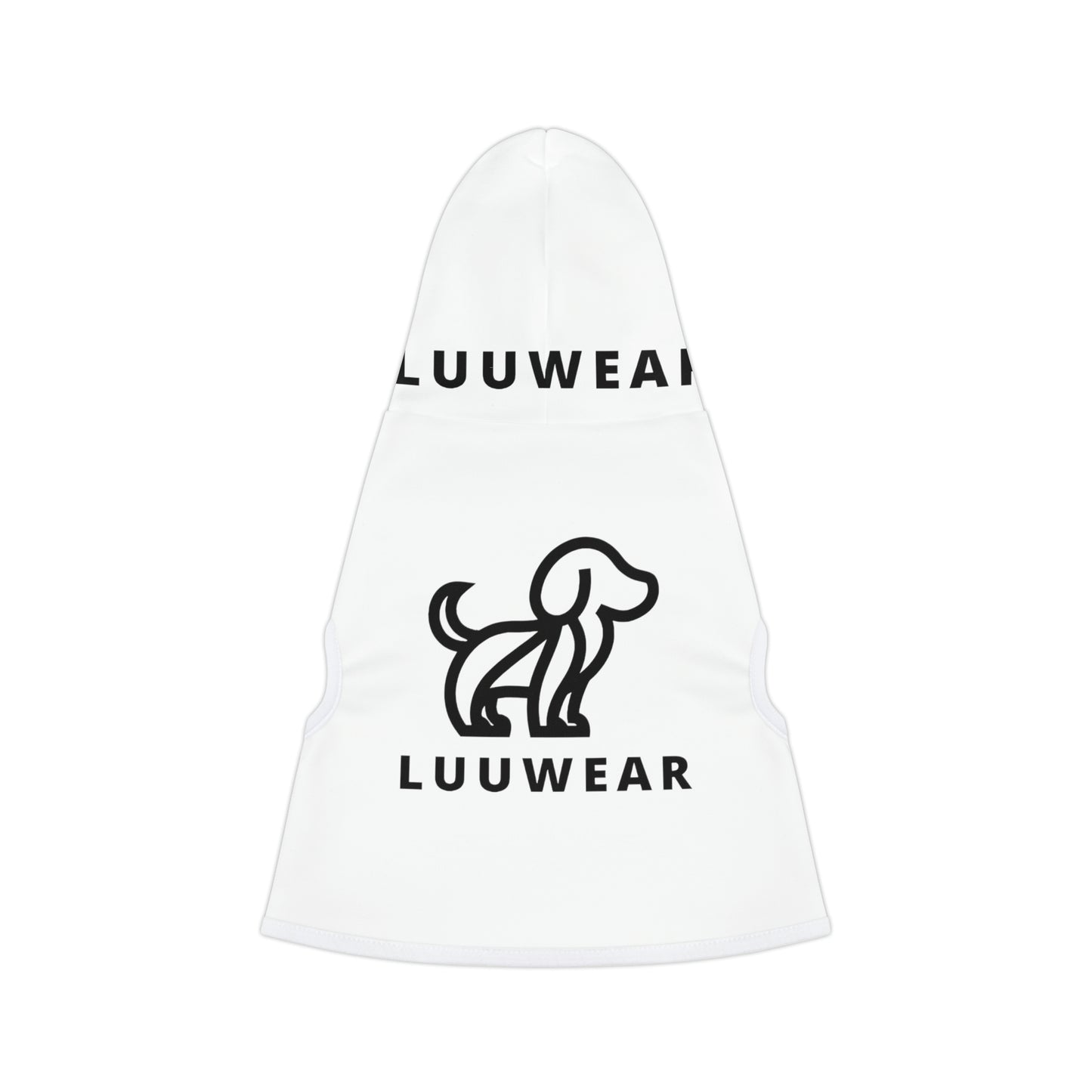 LUU WEAR WHITE PET HOODIE