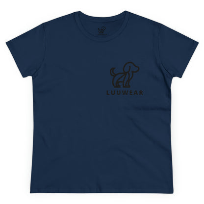 LUU WEAR LADY TEE- (black print)