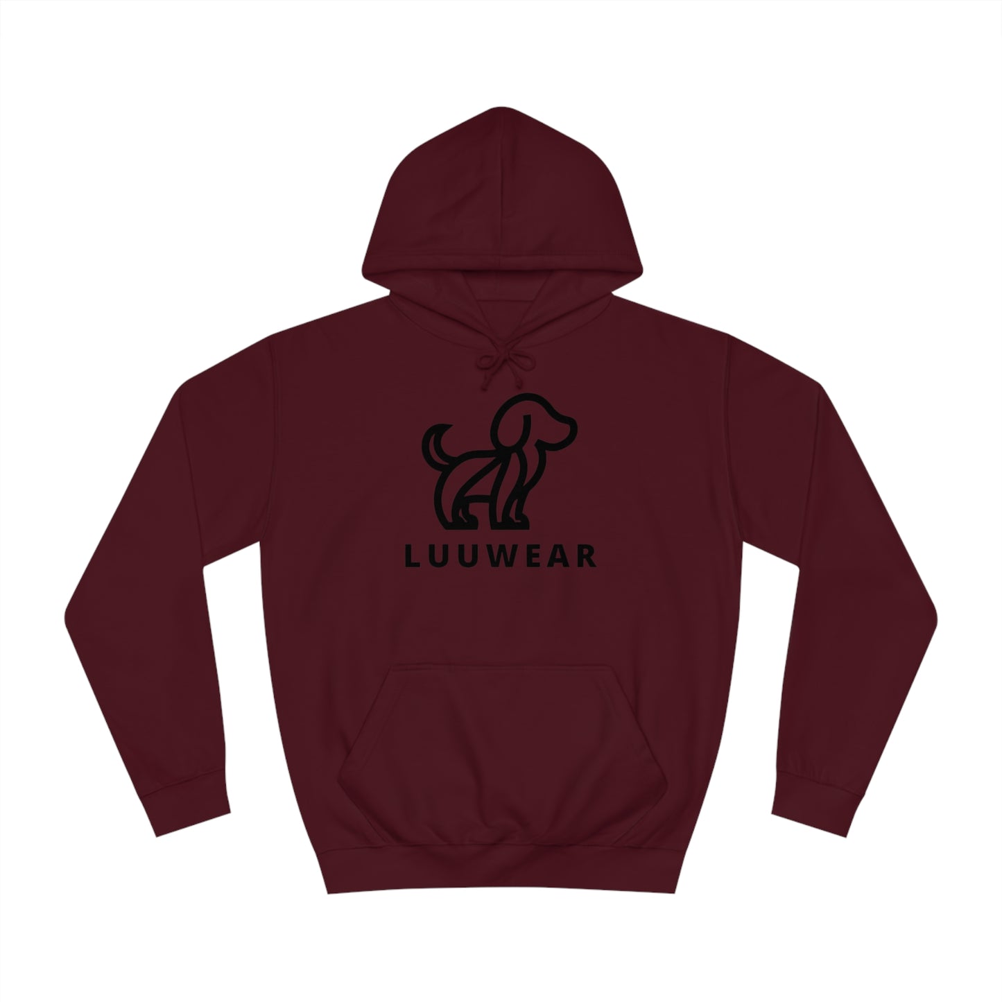 LUU WEAR COZY HOODIE- (black print)