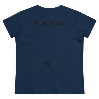 LUU WEAR LADY TEE- (black print)