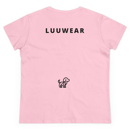 LUU WEAR LADY TEE- (black print)