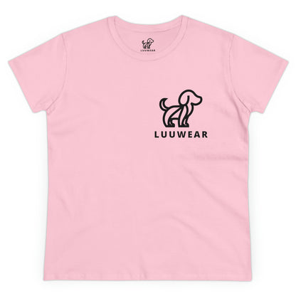 LUU WEAR LADY TEE- (black print)