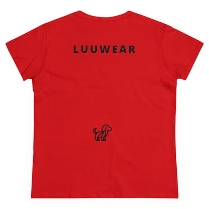 LUU WEAR LADY TEE- (black print)