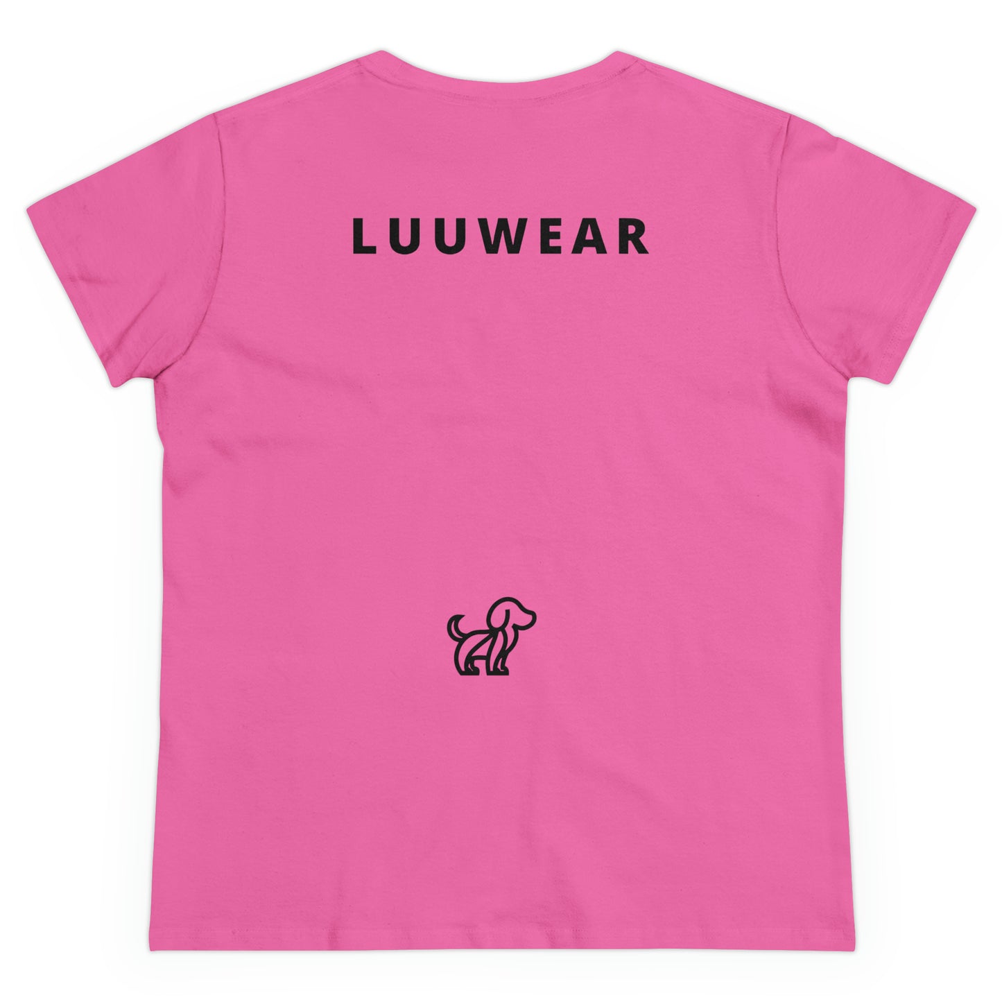 LUU WEAR LADY TEE- (black print)